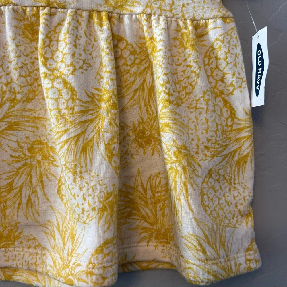 Old Navy yellow pineapple print short sleeve tunic top size 2T NEW